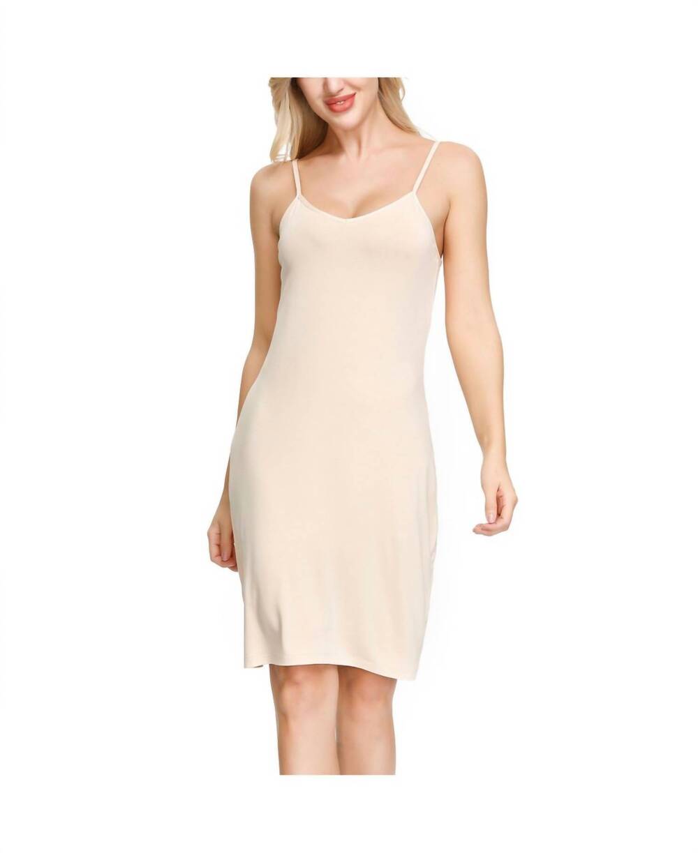 NEW INK & IVY jersey chemise lingerie in nude
